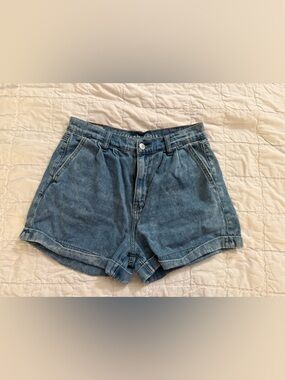 American Eagle Outfitters Denim Pleated Jean Shorts - 4